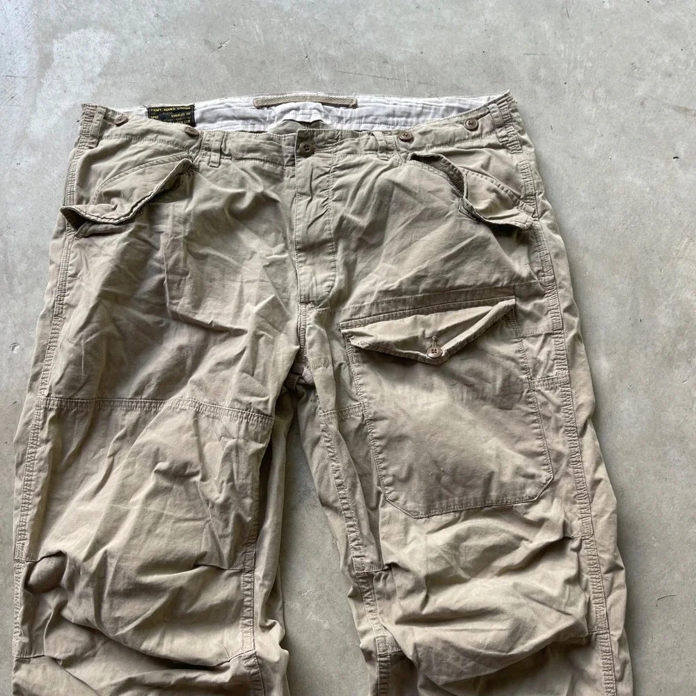 Polo Ralph Lauren Surplus Fit Cargo Pants Mens 40x31 Khaki Vintage Distressed